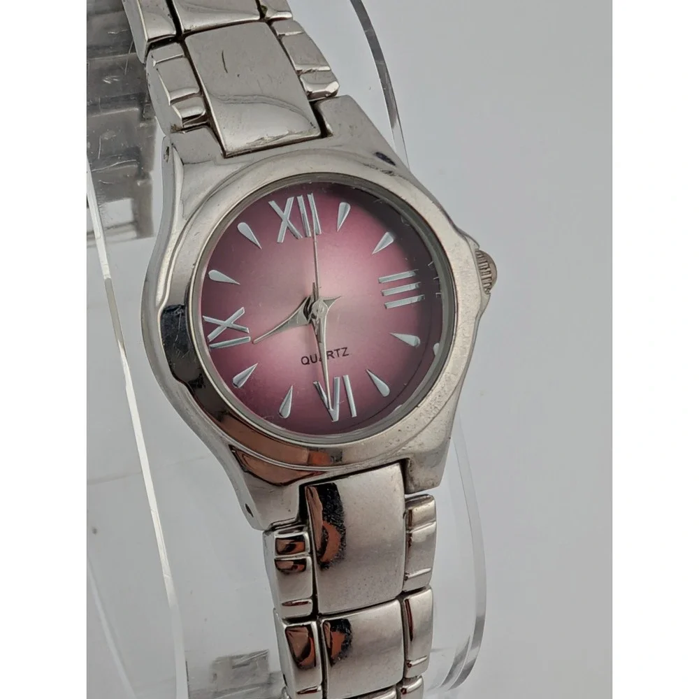 Women's Quartz Watch 24mm Silver Case Pink Dial‎ 7